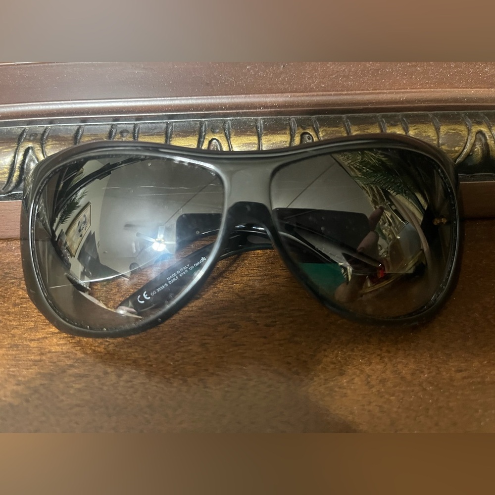 Gucci Black Sunglasses with Gold Studs